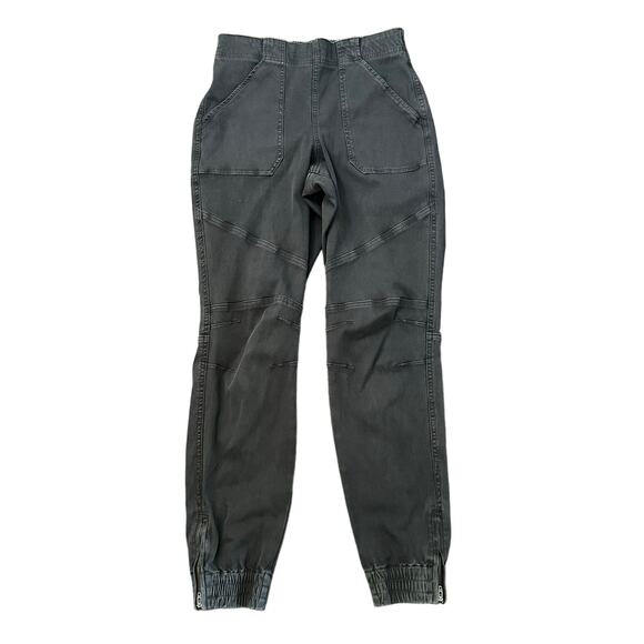 SPANX charcoal gray cargo style denim pants size M - Picture 1 of 12